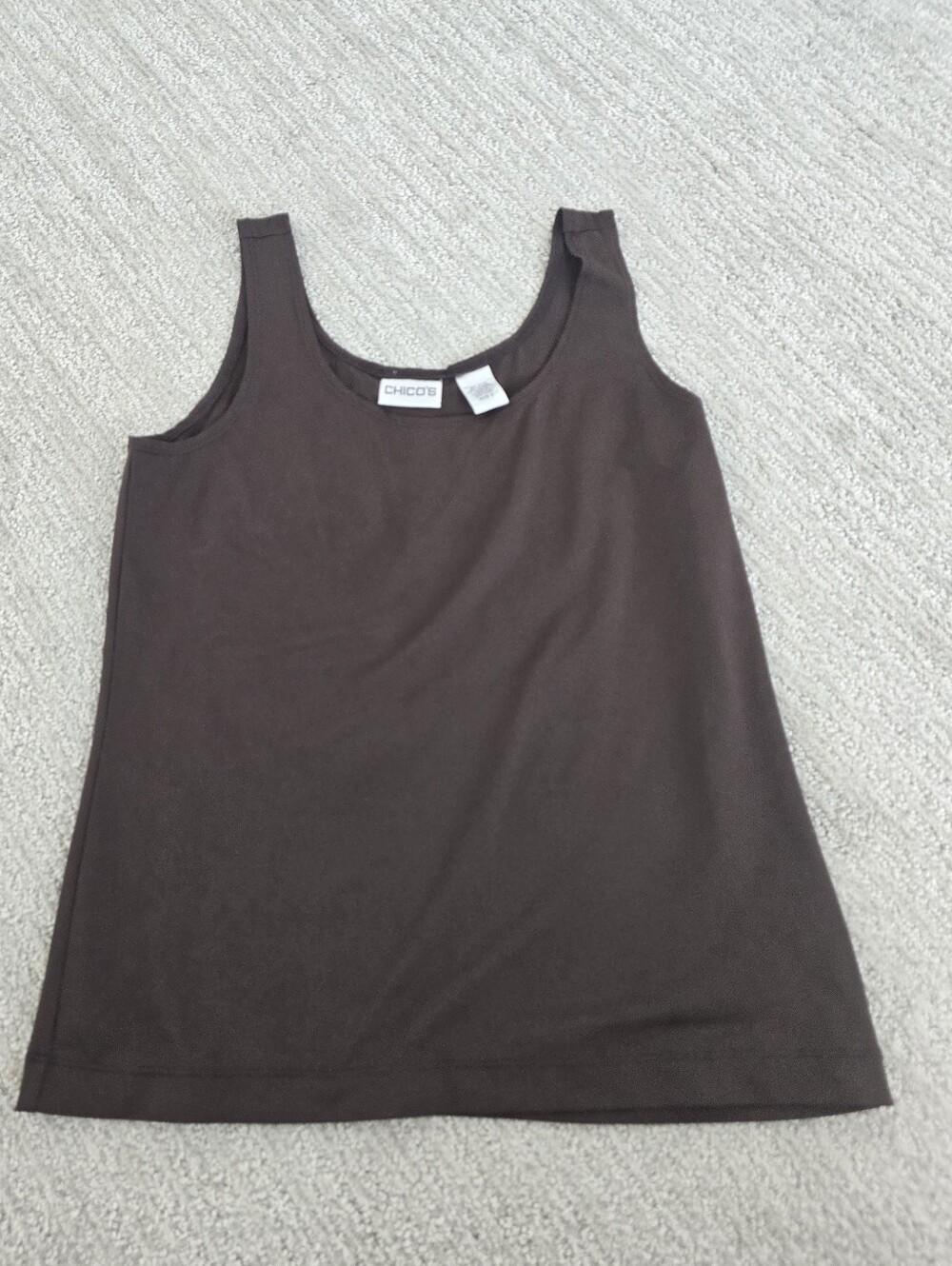 Chico's Women's Brown Scoop Neck Tank Top